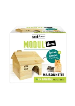 Maisonnette pour hamster en bois Hamiform Modul'Home - 13 x 14,5 x 12,5 cm