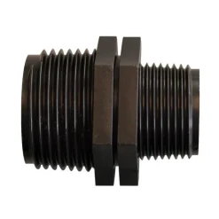 Mamelon réduit mâle mâle en polypropylène filetage 26 x 34 et 20 x 27 mm