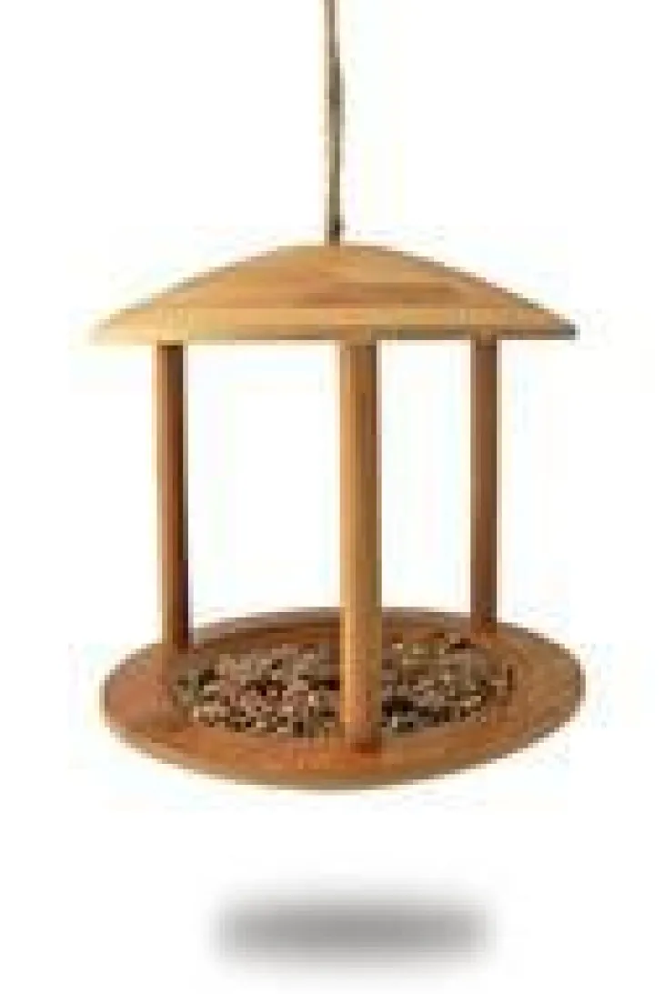 Mangeoire à graines coloris bois en bambou Closeau Kopp - 19 x 8 x 8 cm