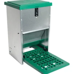 Mangeoire anti-nuisibles pour 5 à 8 poules verte 8 kg