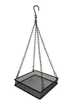 Mangeoire pour oiseaux du ciel en métal coloris noir Hami form Talgan - 18 x 18 x 3,5 cm