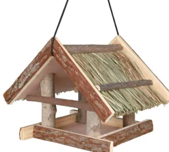 Mangeoire suspendue pour oiseaux de la nature en bois d'écorce Trixie - 25 x 25 x 25 cm