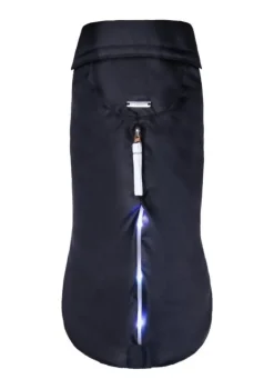 Manteau imperméable pour chien coloris noir Wouapy LED - Taille 32