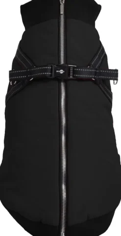 Manteau pour chien coloris noir avec harnais intégré Bobby Easy - Taille 34S