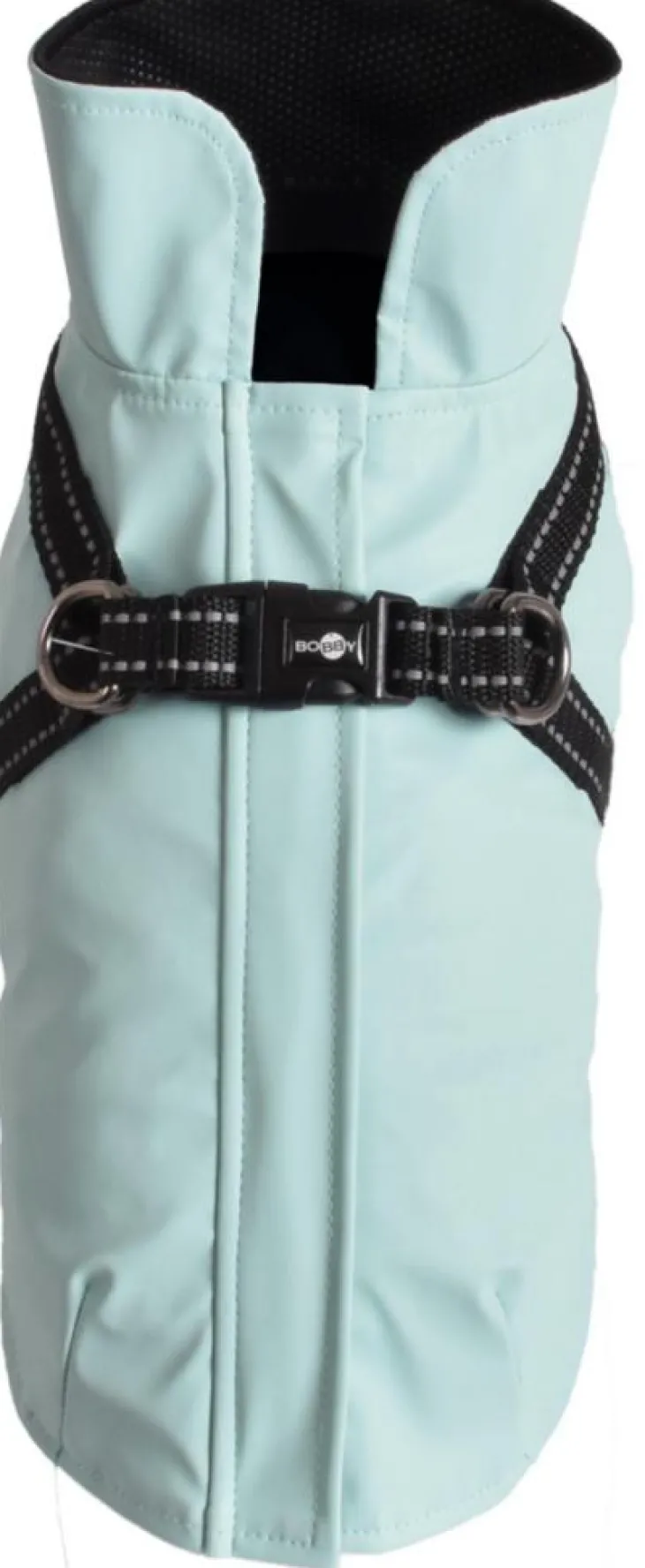 Manteau pour chien coloris bleu glacier avec harnais intégré Bobby Tom - Taille 32S