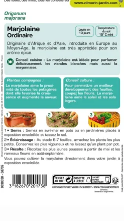 Marjolaine ordinaire Vilmorin - graines à semer