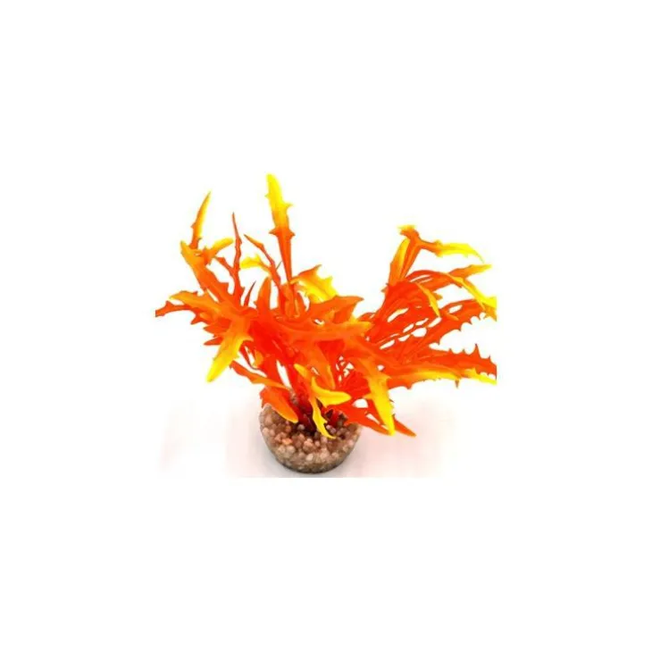Massif d’algue assorti orange en plastique 8 cm