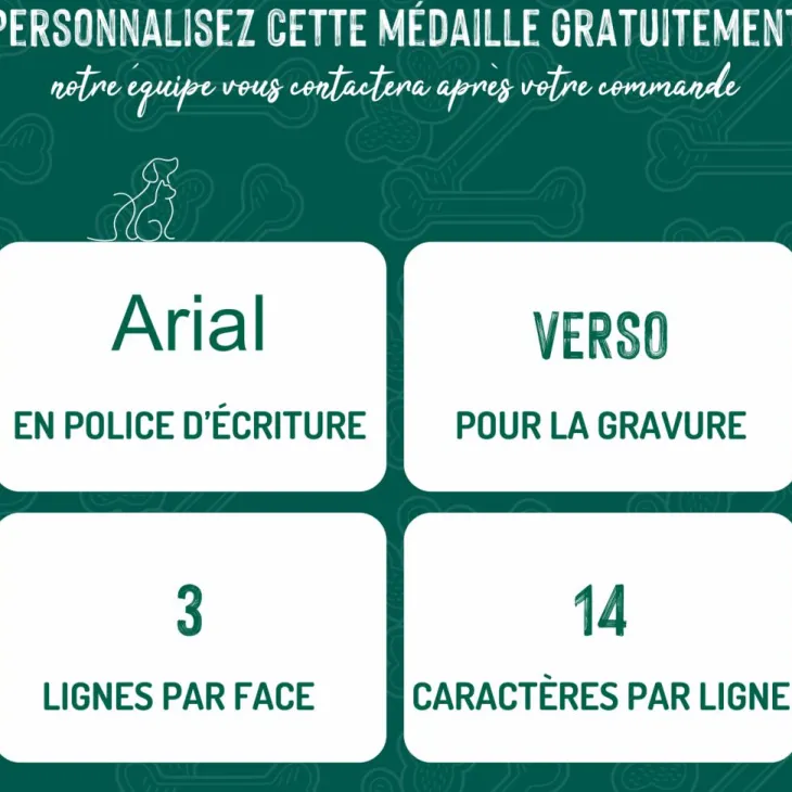 Médaille colors pour labrador crème en métal