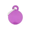Médaille en aluminium violet MyFamily Basic petit cercle