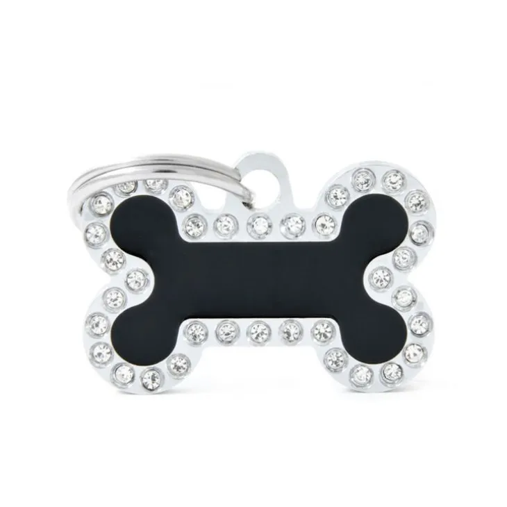 Médaille glam petit os noir