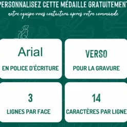 Médaille shine petite patte dorée