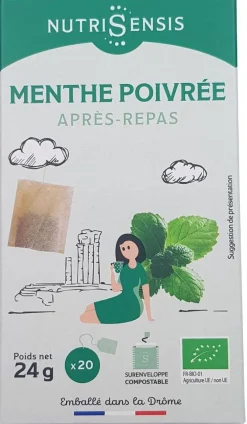 Menthe poivrée Bio Nutrisensis - 20 sachets
