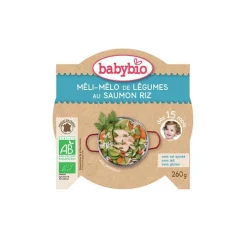 Menu du jour légumes saumon et riz Babybio 260 g