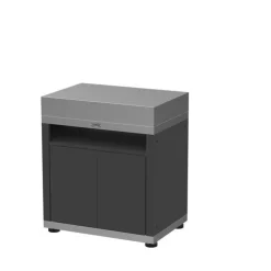 Meuble avec tablette coloris gris en acier électrozingué Le Marquier - 80 x 55 x 92 cm