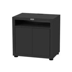 Meuble cuisson avec tablette coloris noir en acier Le Marquier - 80 x 55 cm