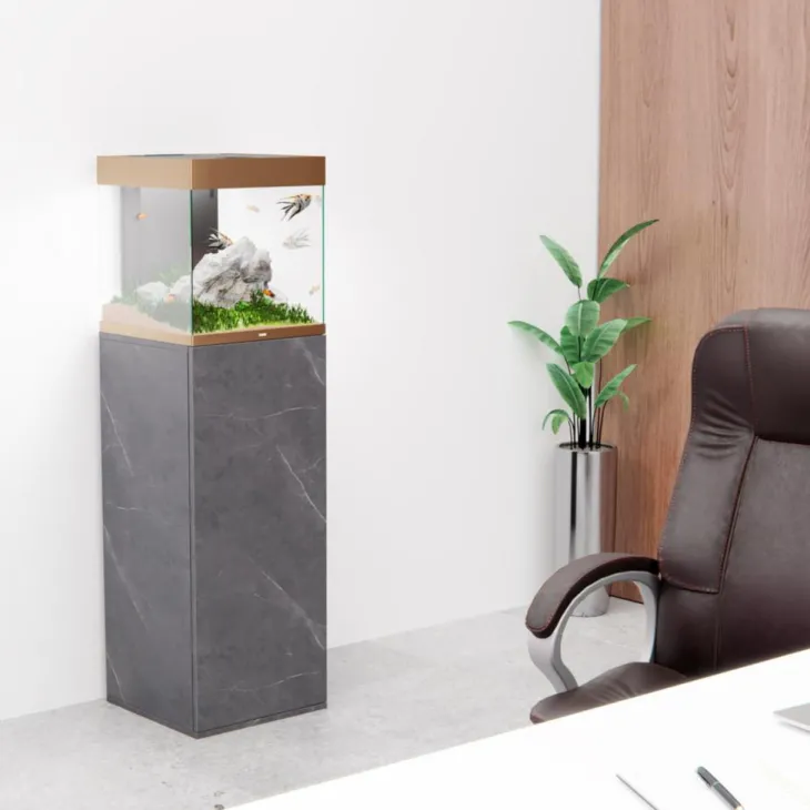 Meuble pour aquarium Emotions Pro 40 noir marbré - 40 x 40 x 138 cm