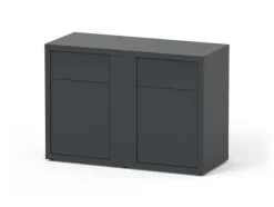 Meuble pour aquarium en bois coloris gris foncé 2 portes Aquatlantis Sublime Ultra 120 - 120 x 50 x 83 cm
