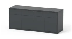 Meuble pour aquarium en bois coloris gris foncé 4 portes Aquatlantis Sublime Ultra 200 - 200 x 60 x 83 cm