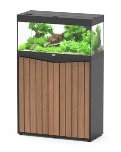 Meuble Prestige pour aquarium 80 en bois coloris noir - 80 x 35 x 83 cm