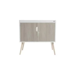 Meuble support pour cage Nevo ou Neo 80 mélaminé zebrano 78x50x77 cm