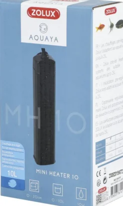 Mini chauffage pour aquarium ou aqua-terrarium coloris noir Zolux 10W - L 2,7 x p 2,5 x h 13,5 cm.