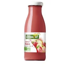 Mini cocktail fraise Bio en bouteille de verre Vitamont - 25 cl