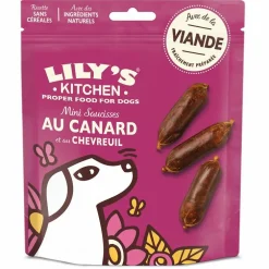 Mini saucisses au canard et chevreuil friandise pour chien Lily’s Kitchen - 70 g