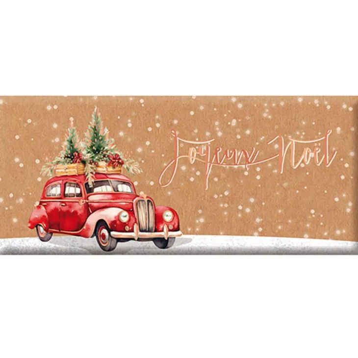 Mini tablette de chocolat au lait « Joyeux Noël » Art Grafik