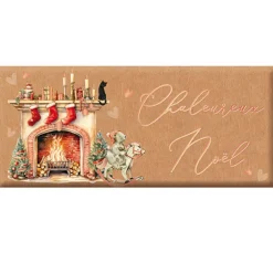 Mini tablette de chocolat au lait  « Chaleureux Noël » Art Grafik