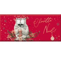 Mini tablette de chocolat au lait  « Chouette Noël » Art Grafik