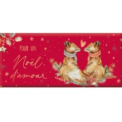 Mini tablette de chocolat au lait  « Pour un Noël d'amour » Art Grafik