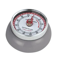 Minuteur en acier coloris gris Zassenhaus Speed - Ø 9,2 x H 4 cm