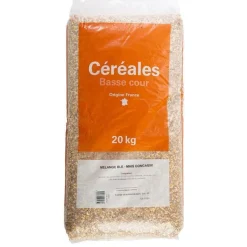 Mélange blé et maïs concassé pour oiseaux de basse-cour 20 kg