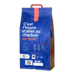 Mélange de charbon de bois et briquettes issus de bois français gamme gastronomique Soler - 8 kg