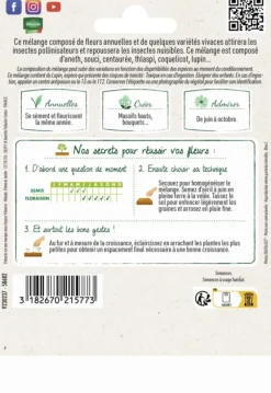 Mélange de fleurs utiles au potager Vilmorin - graines à semer pour 10 m² de surface