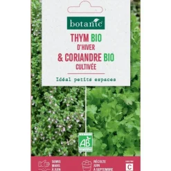 Mélange de graines de thym d'hiver bio et de coriandre cultivée bio botanic® - graines à semer