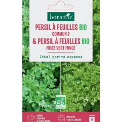 Mélange de graines persil à feuilles commun bio et de persil à feuilles frisées botanic® - graines à semer
