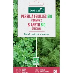 Mélange de graines persil à feuilles commun bio et d'aneth officinal bio botanic® - graines à semer