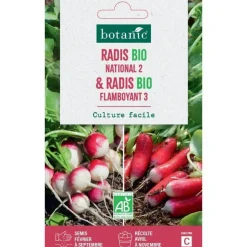 Mélange de graines radis national bio et de radis flamboyant bio botanic® - graines à semer