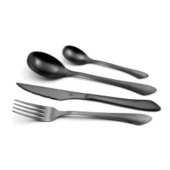 Ménagère de 16 couverts en inox Coffret Vintage noir mat