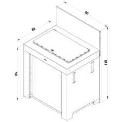 Module gris cargo pour plancha Eno Tribu et Modulo
