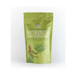 Moringa en poudre bio en paquet vert de 125 g