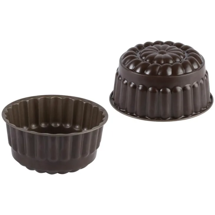 Moule à diplomate ou bavarois antiadhérent en métal - Ø 19 x H 9 cm