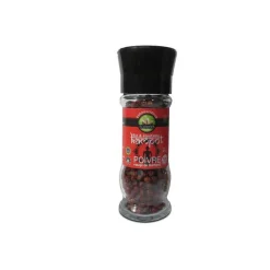Moulin de poivre rouge de Kampot en grains bio-équitable Ethnoscience - 45 g