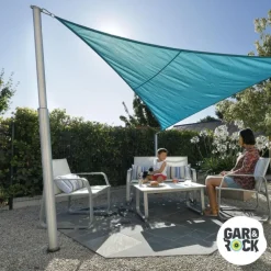 Mousqueton pour hamac, voile d'ombrage ou cordage Ø8mm coloris gris en inox Gard&Rock - 8x4x0.8cm