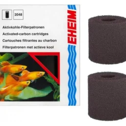 Mousse charbon pour filtre PowerLine, spécifique pour aquarium, marque EHEIM - Lot de 2