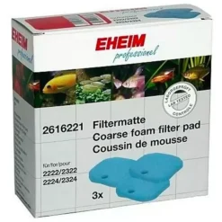 Mousse filtrante bleue pour aquarium, série Expérience et Professionnel 150/250, marque EHEIM - lot de 3 pièces