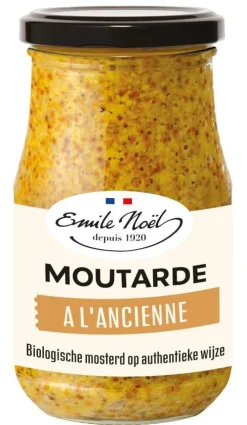 Moutarde à l'ancienne bio en pot de 200 g