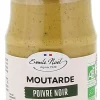 Moutarde au poivre vert bio en pot de 200 g