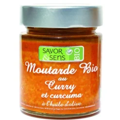 Moutarde bio au curry et curcuma 130 g